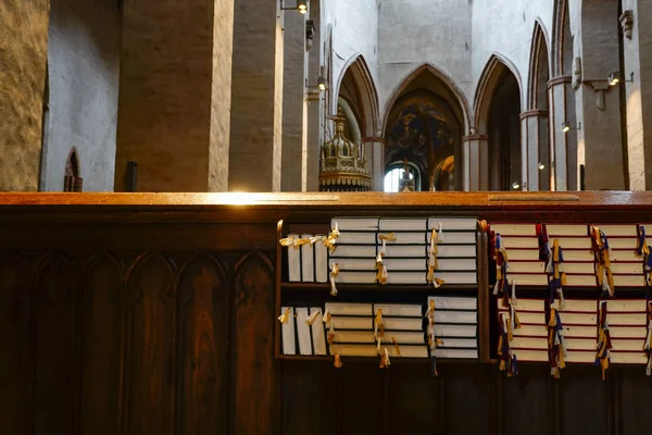 Turku Finlandia Libros Salmo Marcadores Página Catedral Turku Del Siglo — Foto de Stock