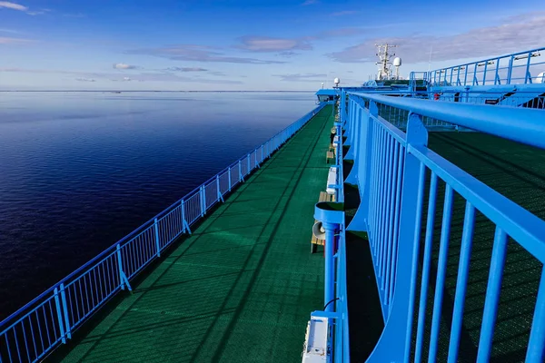 Turku Finlandia Cubierta Superior Ferry Pasajeros Suecia — Foto de Stock