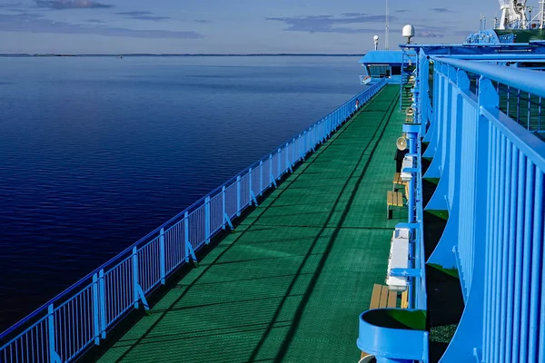 Turku Finlandia Cubierta Superior Ferry Pasajeros Suecia — Foto de Stock