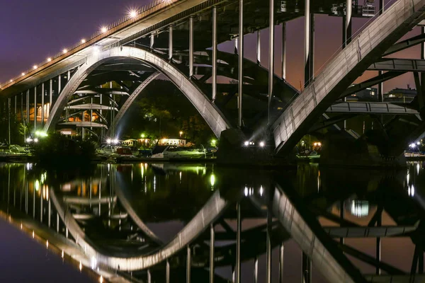 Stockholm Zweden Westelijke Brug Vasterbron Verbindt Kungsholmen Met Sodermalm Gebouwd — Stockfoto