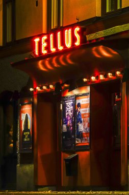 Stockholm, İsveç Tellus Bio, Midsommarkransen civarındaki 100 yıllık eski bir sinema salonu.. .
