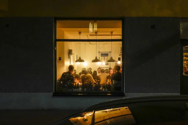 Στοκχόλμη Σουηδία Ένα Μικρό Εστιατόριο Που Ονομάζεται Scandwhich Στο Midsommarkransen — Φωτογραφία Αρχείου