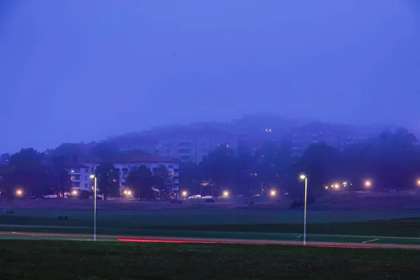 Estocolmo Suecia Parque Gardet Niebla Mañana —  Fotos de Stock