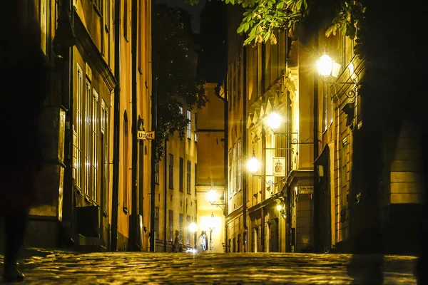Stockholm Sveç Svartmangatan Eski Şehir Veya Gamla Stan — Stok fotoğraf