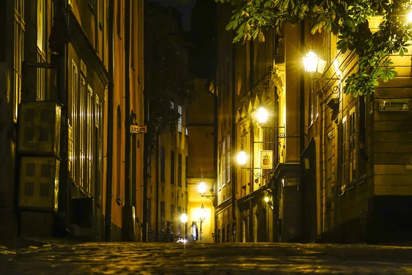 Estocolmo Suecia Svartmangatan Casco Antiguo Gamla Stan — Foto de Stock