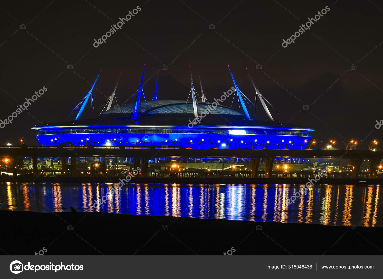 Petersburg Russia Gazprom Arena Night Stock Photo By C Alexander2323