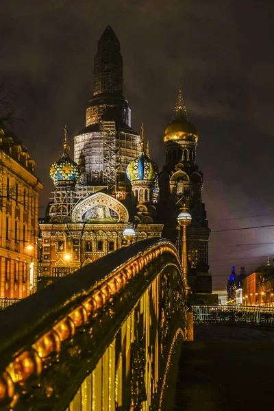 Sankt Petersburg Ryssland Frälsaren Den Spillda Blodskyrkan Från 1880 Talet — Stockfoto