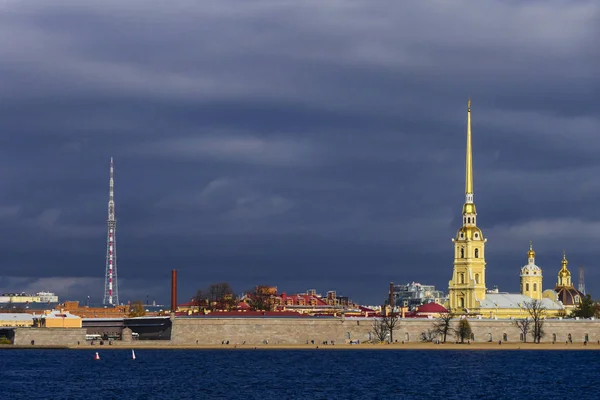 São Petersburgo Rússia Passeios Domingo Ilha Peter Paul Fortress Centro — Fotografia de Stock