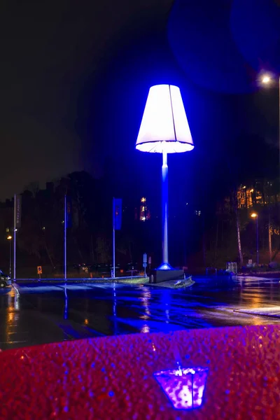 Stockholm Sweden Gigantic Lamp Parking Lot Furniture Store — Stock Photo, Image