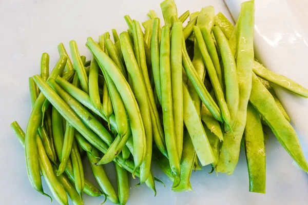 Pile String Beans Ready Cooking — Stock Photo, Image