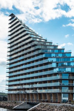 Aarhus, Danimarka Mavi Balkonları Yeni Docklands kentsel ve yerleşim geliştirme projesinde