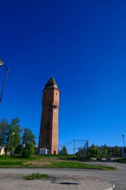 Haparanda, İsveç Şehir merkezinde bir su kulesi