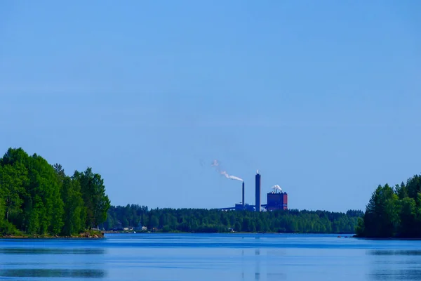 Kalix Suède Papeterie Billerudkorsnas Karlsborg Sur Rivière Kalix — Photo