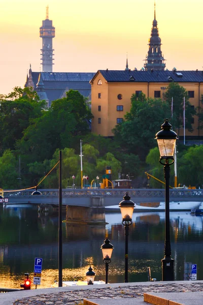 Стокгольм Швеция Классические Столбики Украшающие Слоттсбаум Королевском Дворце — стоковое фото