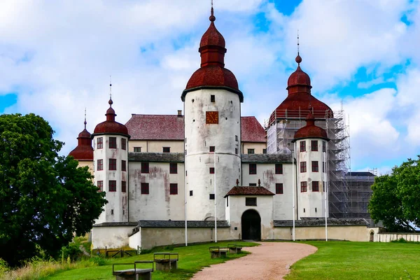 Lidkoping Suecia Castillo Medieval Lacko Orilla Sur Del Lago Vanern —  Fotos de Stock