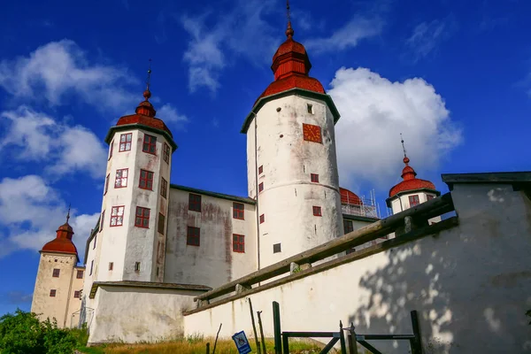 Lidkoping Suecia Castillo Medieval Lacko Orilla Sur Del Lago Vanern — Foto de Stock