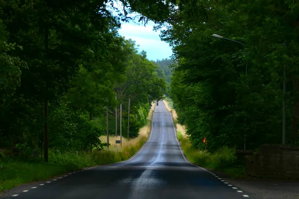 Tidaholm Schweden Eine Landstraße Nach Dem Regen — Stockfoto