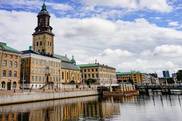 Гетеборг Швеція Gothenburg City Hall Stora Hamnkanalen — стокове фото