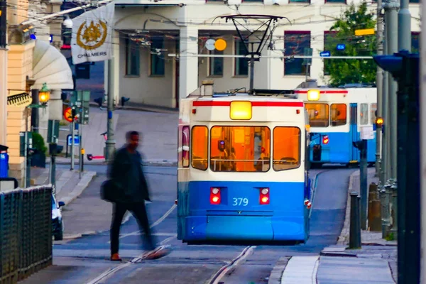 Göteborg Sveç Nils Ericssonsgatan Tramvayı — Stok fotoğraf