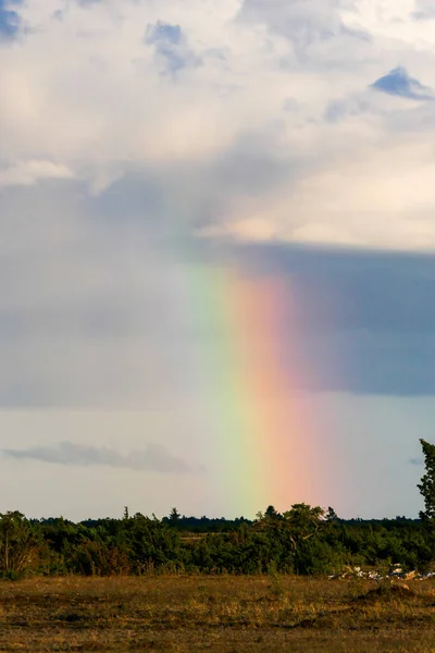 Morby Langa Oland Suecia Arco Iris Sobre Famoso Paisaje Stora —  Fotos de Stock