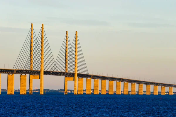 Malmö Schweden Die Öresundbrücke Nach Kopenhagen Frühen Morgen — Stockfoto
