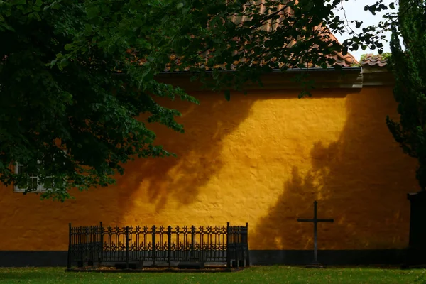 Роскілле Данія Основи Кафедрального Собору Роскілле Місця Поховання Данських Королів — стокове фото