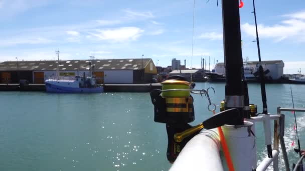 Hirtshals Danemark Juillet 2020 Bateau Pêche Quitte Port — Video