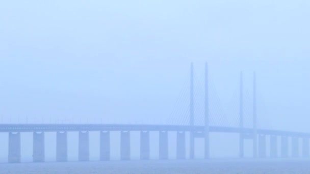 Malmö Szwecja Połączenie Mostowe Oresund Między Szwecją Danią — Wideo stockowe