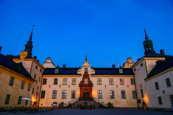Tyreso Szwecja Fasada Pałacu Tyreso Zachodzie Słońca Wybudowana 1636 Roku — Zdjęcie stockowe
