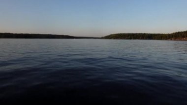 Stockholm, İsveç Malaren Gölü 'nün manzarası. 