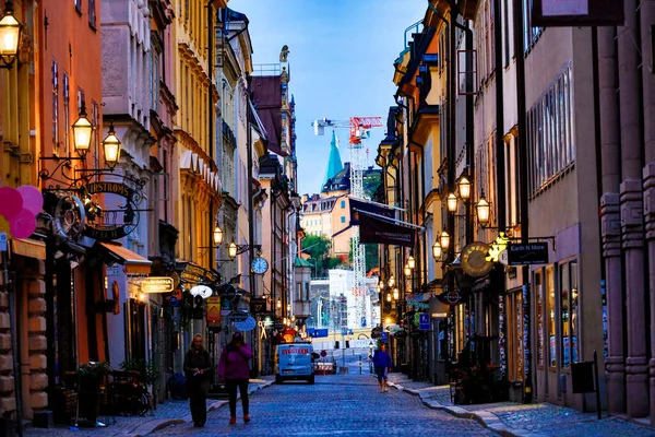 Стокгольм Швеція Stora Nygatan Gamla Stan Old Town — стокове фото