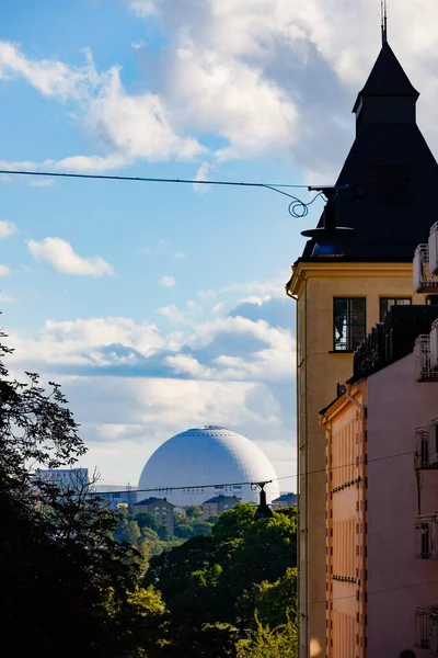 Estocolmo Suécia Arena Globo Vista Duvnasgatan — Fotografia de Stock