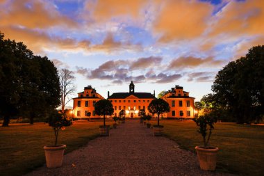 Stockholm, İsveç Ulriksdals Slott Şafakta.