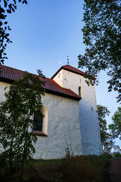 Stjarnholm Schweden Die Stjarnholm Kirche Morgengrauen — Stockfoto