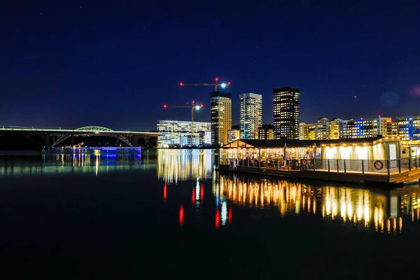 Stockholm Zweden Reflectie Van Liljeholmskajen Arstaviken — Stockfoto