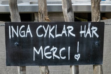 Studsvik, İsveç İsveççe ve Fransızca karatahta 