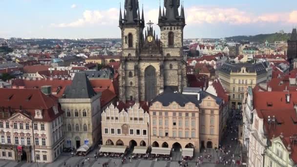 Прага Чехія Липня 2018 Церква Богоматері Перед Готична Церква Старому — стокове відео