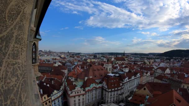Stadtbild Der Prager Altstadt Tschechien Blick Vom Turm Des Alten — Stockvideo