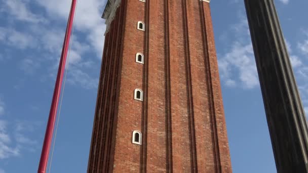 Campanile Piazza San Marco Veneza Itália Praça São Marcos Principal — Vídeo de Stock