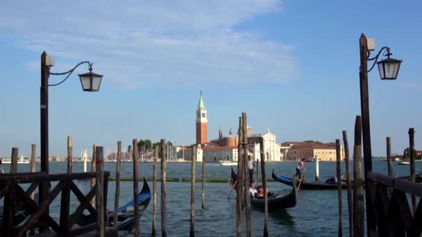 Venetië Italië Juli 2018 Kerk Van San Giorgio Maggiore Vanaf — Stockvideo
