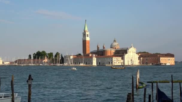 Venetië Italië Juli 2018 San Giorgio Maggiore Vanaf San Marco — Stockvideo