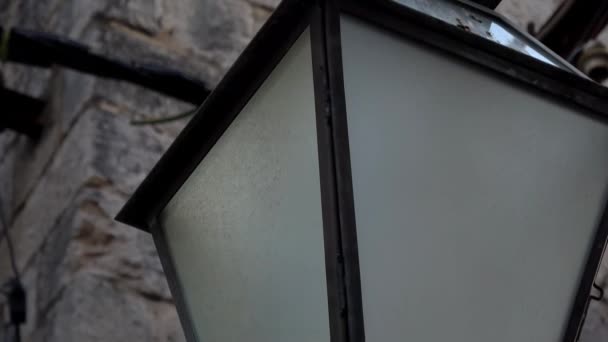 Rincian Lampu Kota Tua Dubrovnik Kroasia Lampu Tua Fasad Bangunan — Stok Video