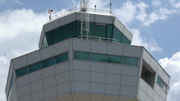 Dubrovnik Croația Iulie 2018 Turnul Control Aeroportului Din Aeroportul Dubrovnik — Videoclip de stoc