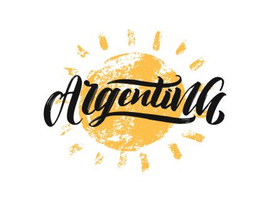 Arjantin kaligrafik yazı beyaz arka plan . Vektör çizimi