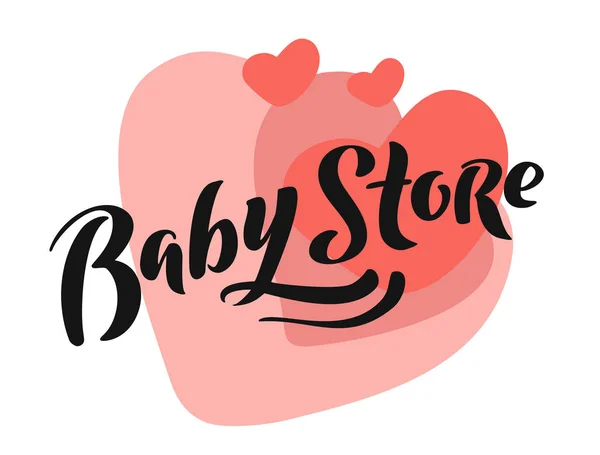 Moda Crianças Modelo Desenhado Mão Baby Store Fundo Branco Ilustração —  Vetores de Stock