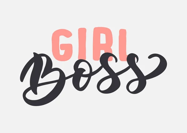 Calligraphie Manuscrite Girl Boss Illustration Vectorielle — Image vectorielle