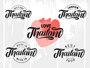 Tayland yazı logosu. Vektör çizimi