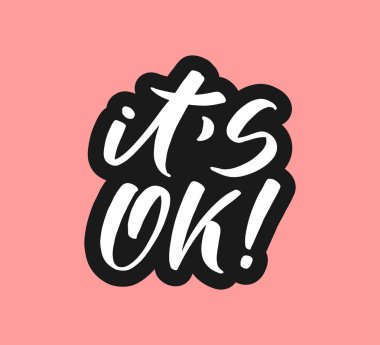 Bu ok kaligrafi yazı ile Minimalist logosu. Vektör çizimi