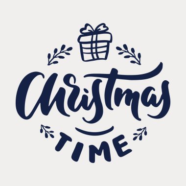 Noel zamanı el çizilmiş harfler. Vektör çizimi