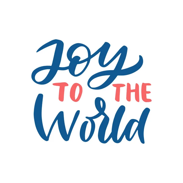 Noel Joy World Yazısı Çizilmiş Vektör Çizimi — Stok Vektör